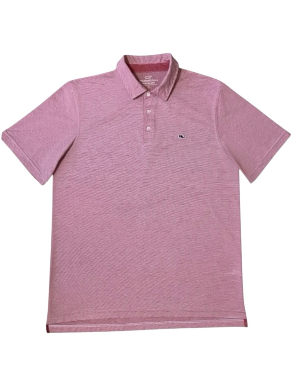 Vineyard Vines‎ Performance Polo Red White Stripe Whale Logo Men’s Large